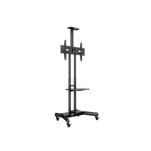 Multibrackets M Public Floorstand Basic 150 - Stand with locking casters, Variable height, Shelf for DVD/Camera - black - screen size: 32" - 60", or 50kg, Vesa up to 600x400