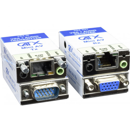 CatX Mini AV SET - 150m VGA + Audio Extender (includes 1 x PSU)