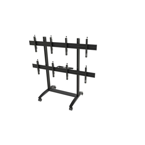 Video wall trolley, modular 2x2, for screens 50-57", landscape