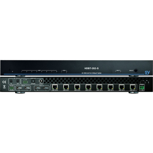 2 x 4K UHD HDMI In, 8 x 70m HDBaseT + 2 HDMI Out, De-embedded Audio With RS232 & IR control