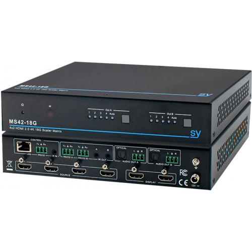 SY-MS42-18G 4 x 2 HDMI 2.0 (18G) with 4K to 1080 down scale
