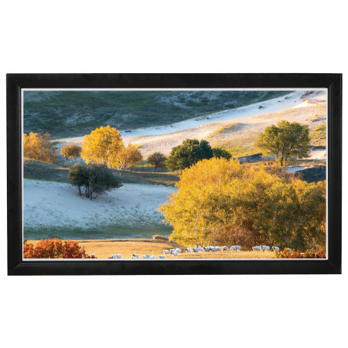 Screen Labs Movieframe Fixed Frame Screen VA 160cm x 100cm, 16/10 Format,Matt white surface with a black finish to the 80mm frame. Fixing mechanism ensures taut flat screen.