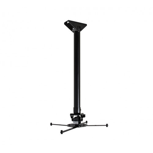 SYSTEM 2 - Extra-Large Projector Ceiling Mount with Micro-adjustment Fixed Drop - 0.25m Ã˜50mm Pole - Black - 25kg