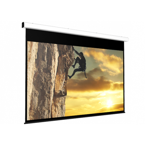 Screen International Major Home Cinema 350cm x 219cm, 16/10 Format Non Tensioned Electric Screen, Matt White Surface, 30cm Black Drop and 5cm Black Borders