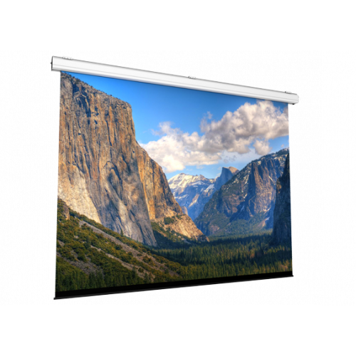 Screen International Major Pro C 500cm x 313cm, 16/10 Format Non Tensioned Electric Screen, Matt White Surface ( will have a seam) Supplied With No Black Borders - White case with CEILING mou