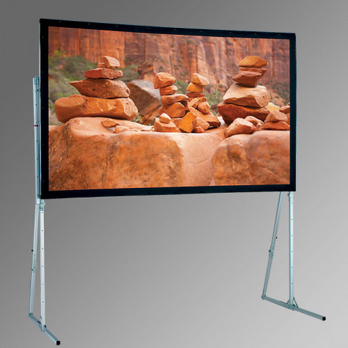 Draper Ultimate Folding Screen FRONT Complete - VA 433cm x 271cm (16:10) INC Front surface with black borders - OD 447cm x 284cm - UFS Frame - T-Legs - Polycase