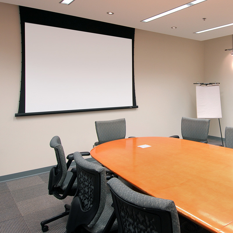Draper Access FIT V tab tensioned ceiling recessed electric proj screen ...
